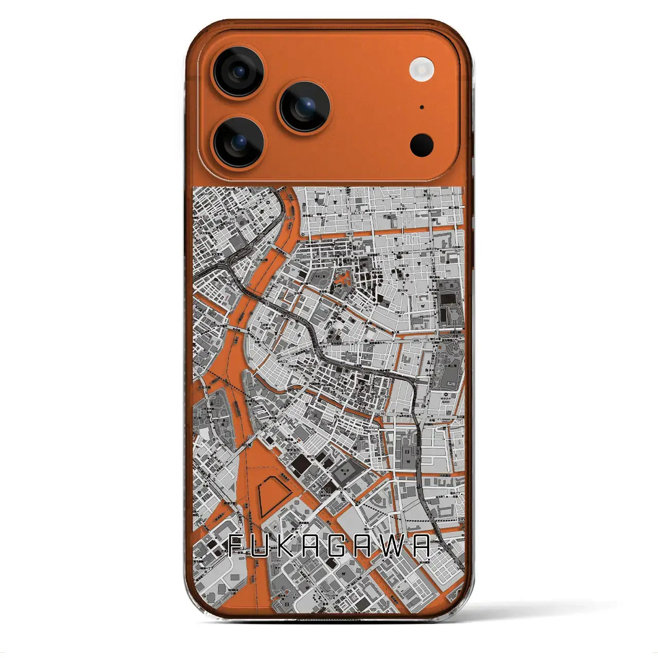 【深川2(東京都)】地図柄iPhoneケース(クリアタイプ)