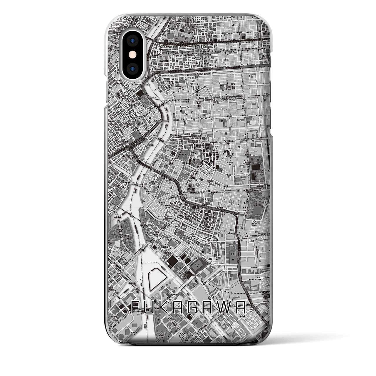 【深川2(東京都)】地図柄iPhoneケース(クリアタイプ)