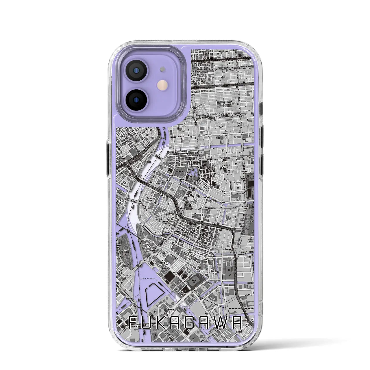 【深川2(東京都)】地図柄iPhoneケース(MagSafeタイプ)