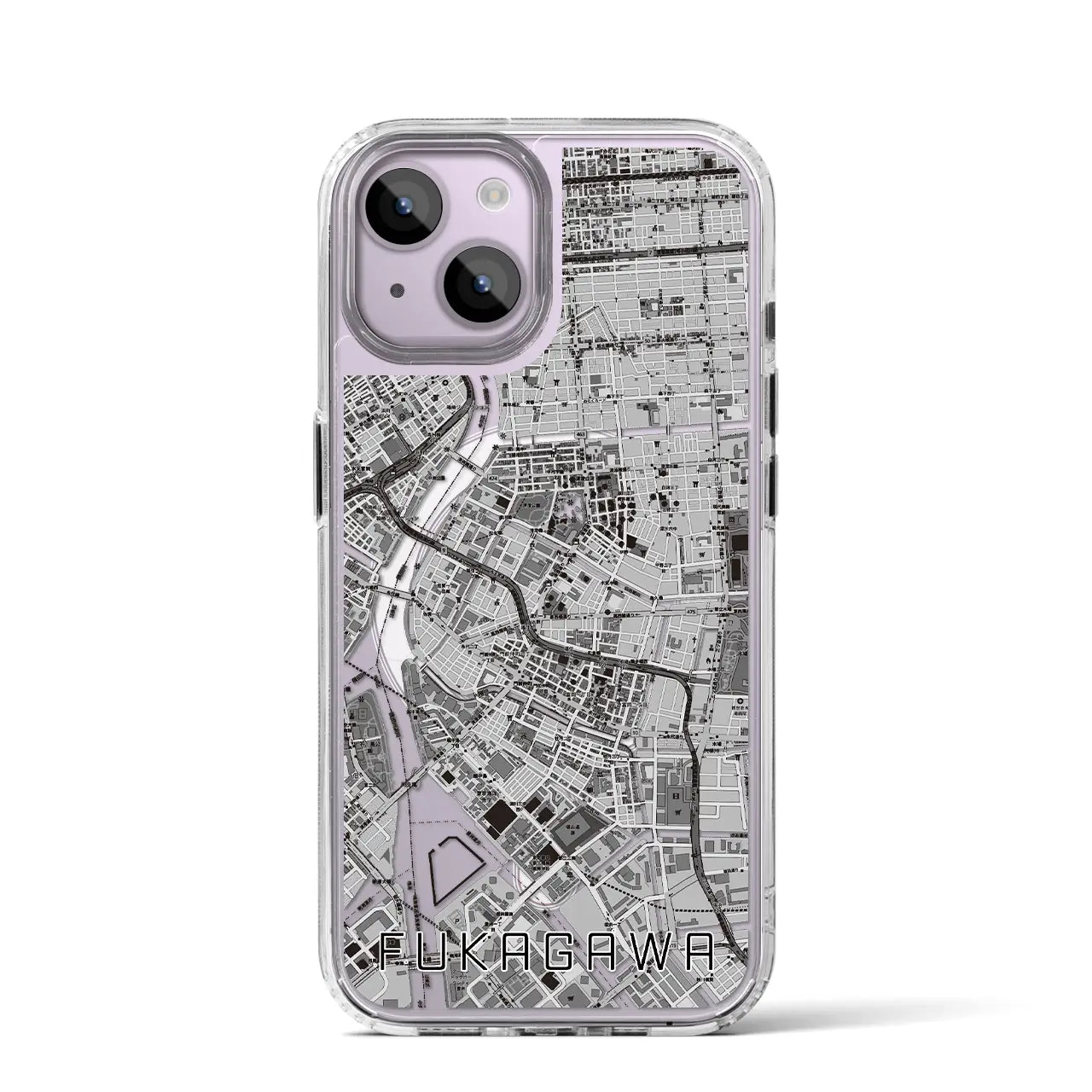 【深川2(東京都)】地図柄iPhoneケース(MagSafeタイプ)