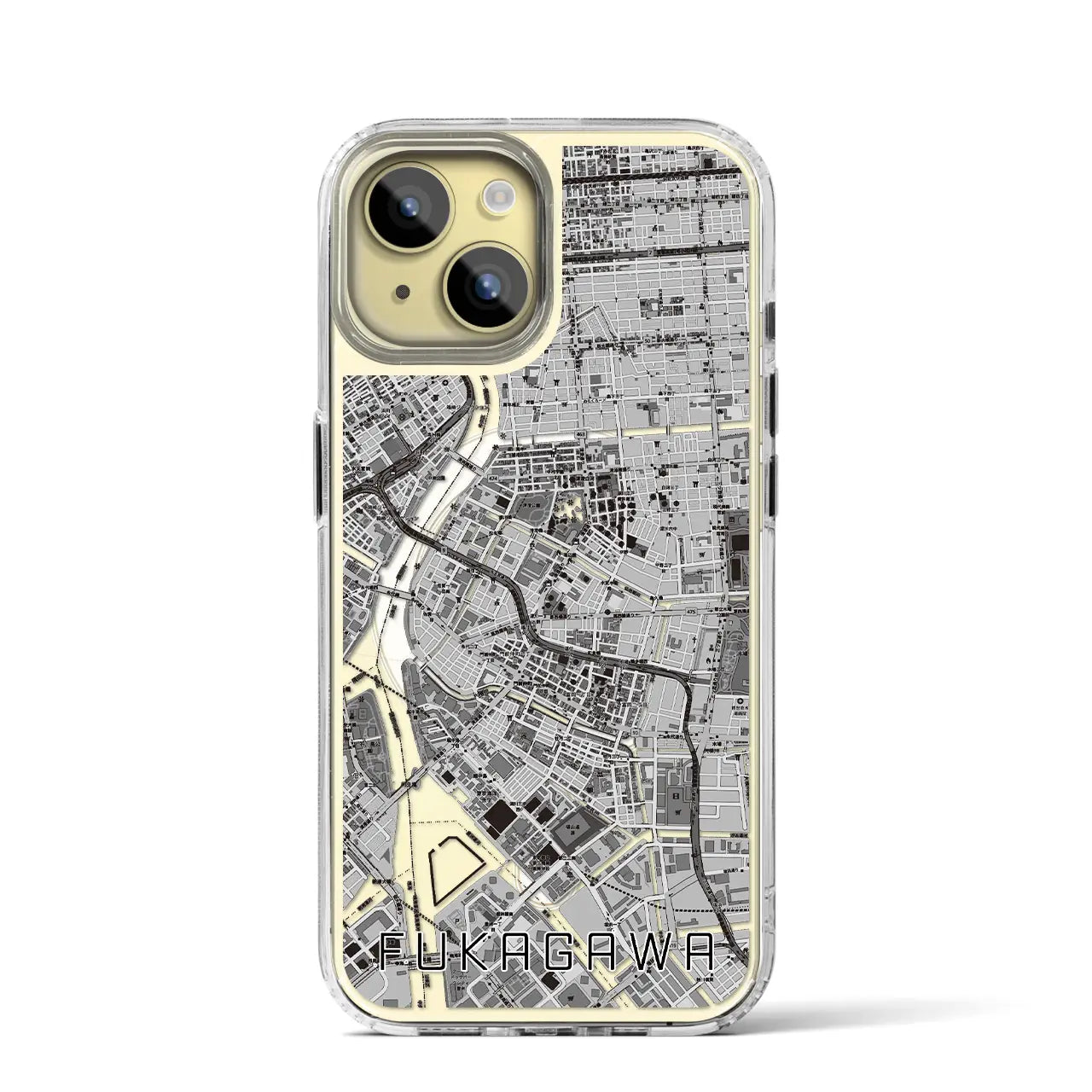 【深川2(東京都)】地図柄iPhoneケース(MagSafeタイプ)