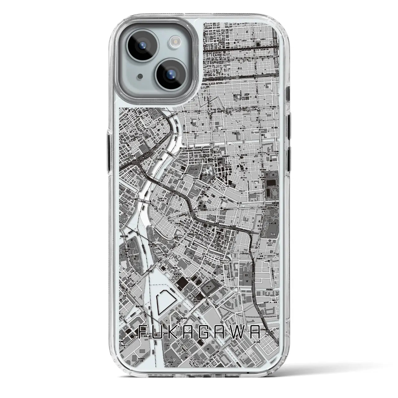 【深川2(東京都)】地図柄iPhoneケース(MagSafeタイプ)