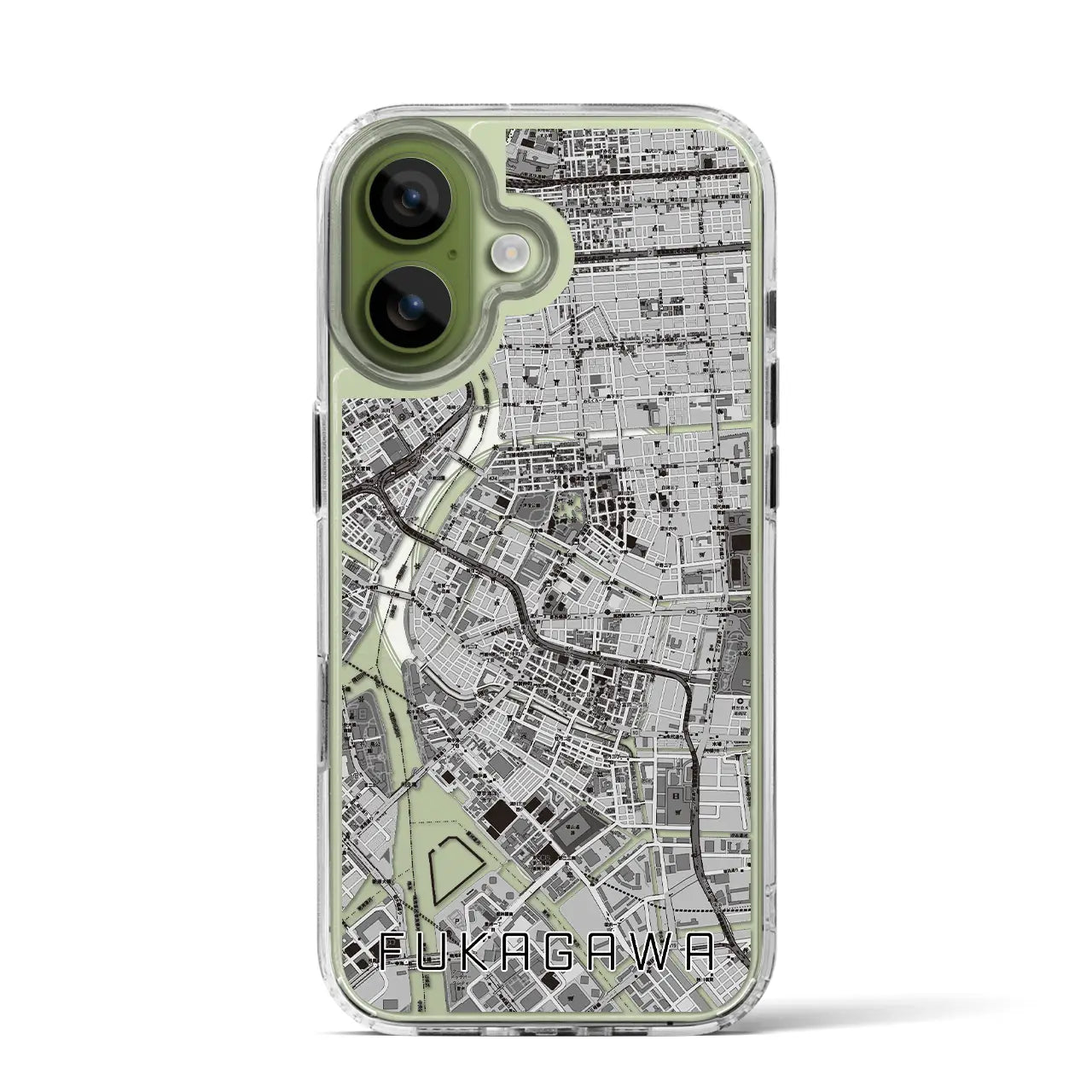 【深川2(東京都)】地図柄iPhoneケース(MagSafeタイプ)