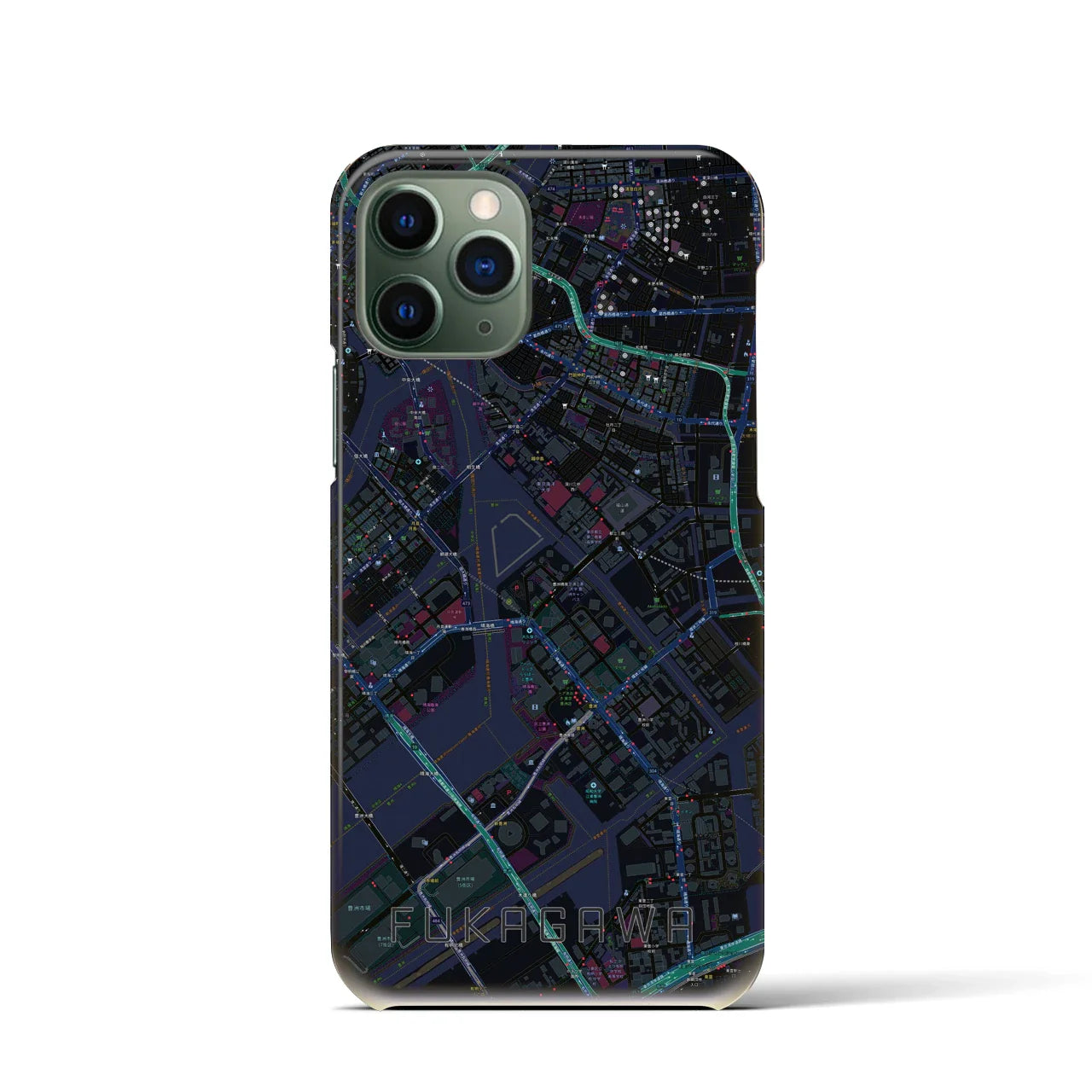 【深川(東京都)】地図柄iPhoneケース(バックカバータイプ)
