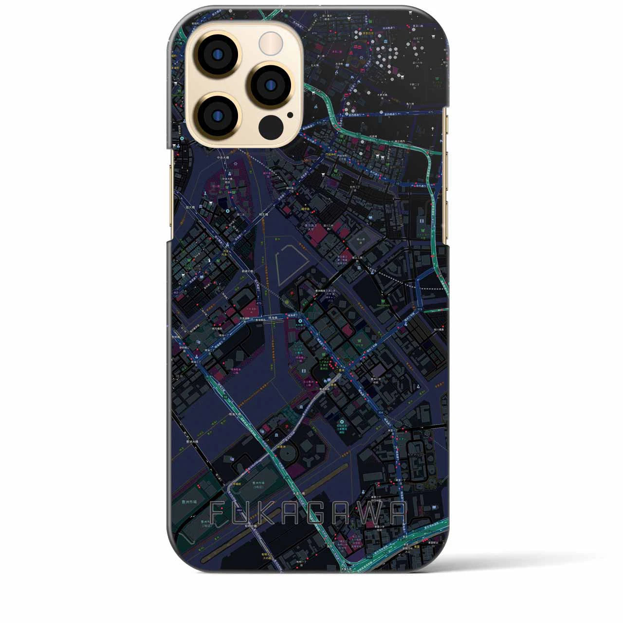 【深川(東京都)】地図柄iPhoneケース(バックカバータイプ)