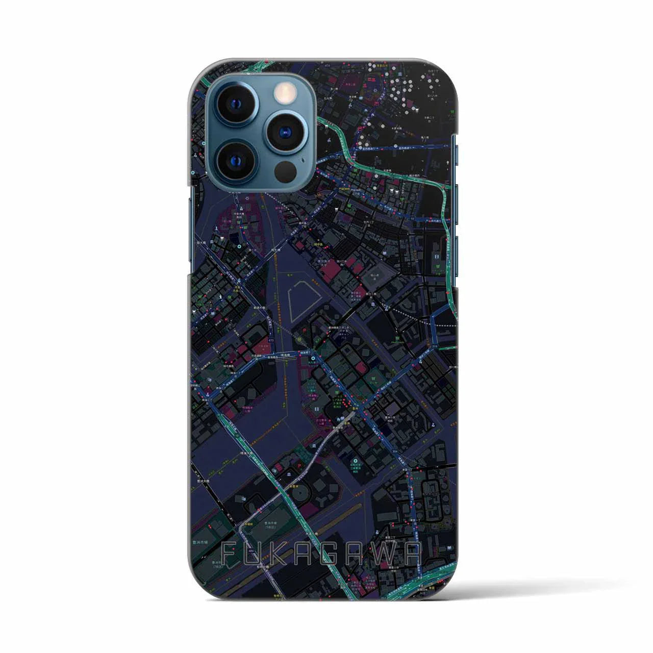 【深川(東京都)】地図柄iPhoneケース(バックカバータイプ)