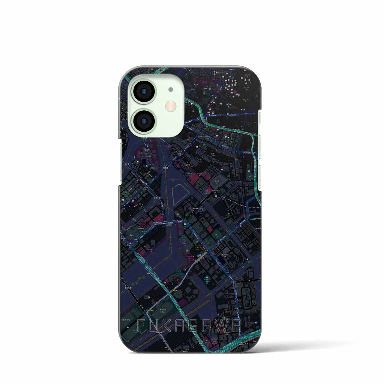 【深川(東京都)】地図柄iPhoneケース(バックカバータイプ)