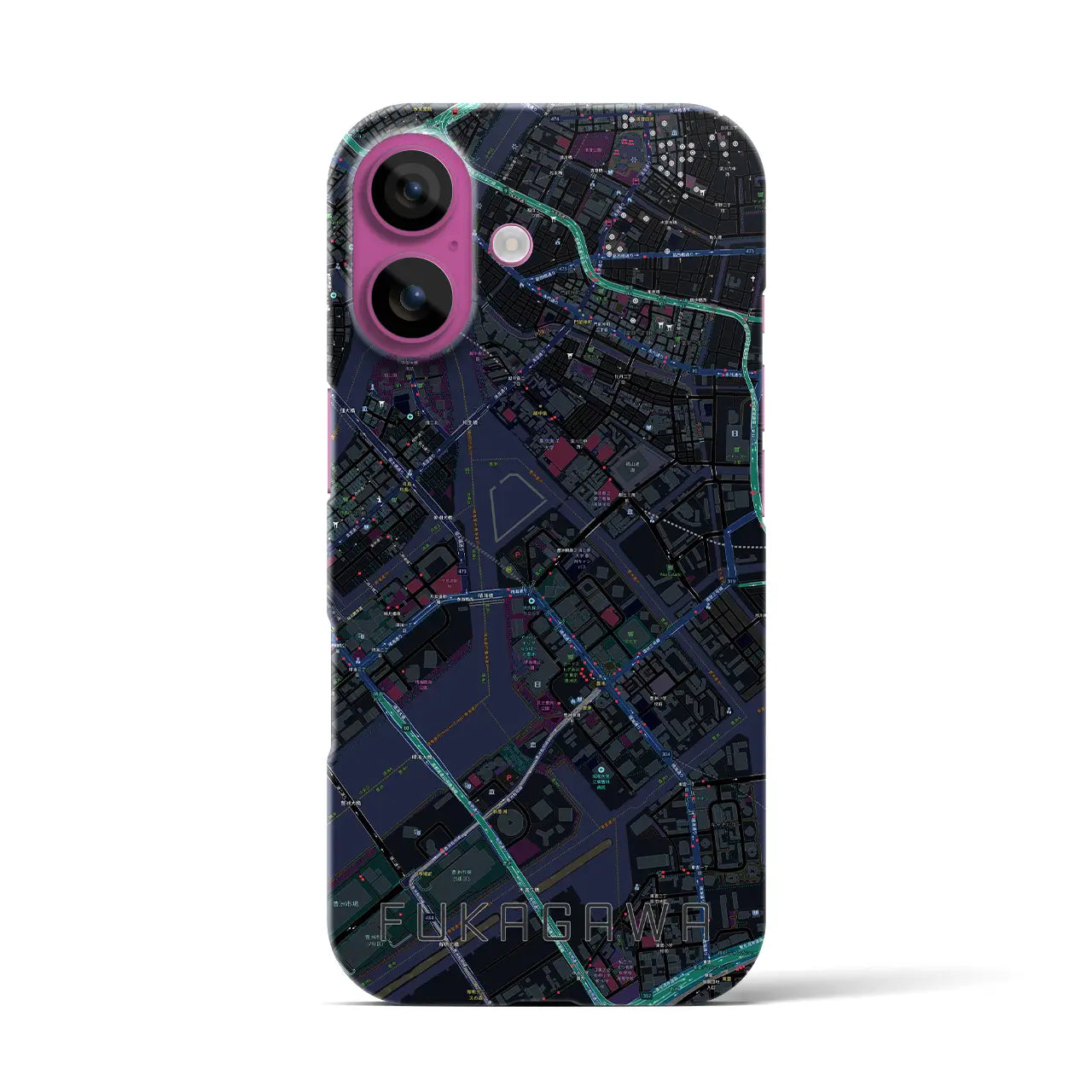 【深川(東京都)】地図柄iPhoneケース(バックカバータイプ)