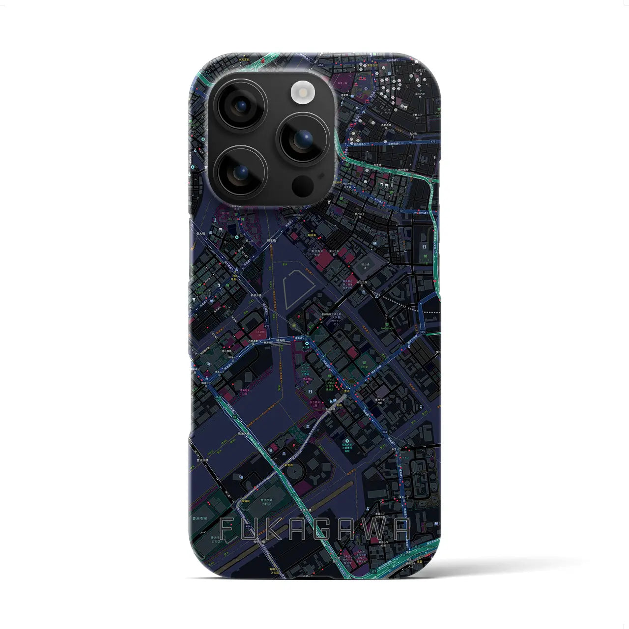 【深川(東京都)】地図柄iPhoneケース(バックカバータイプ)