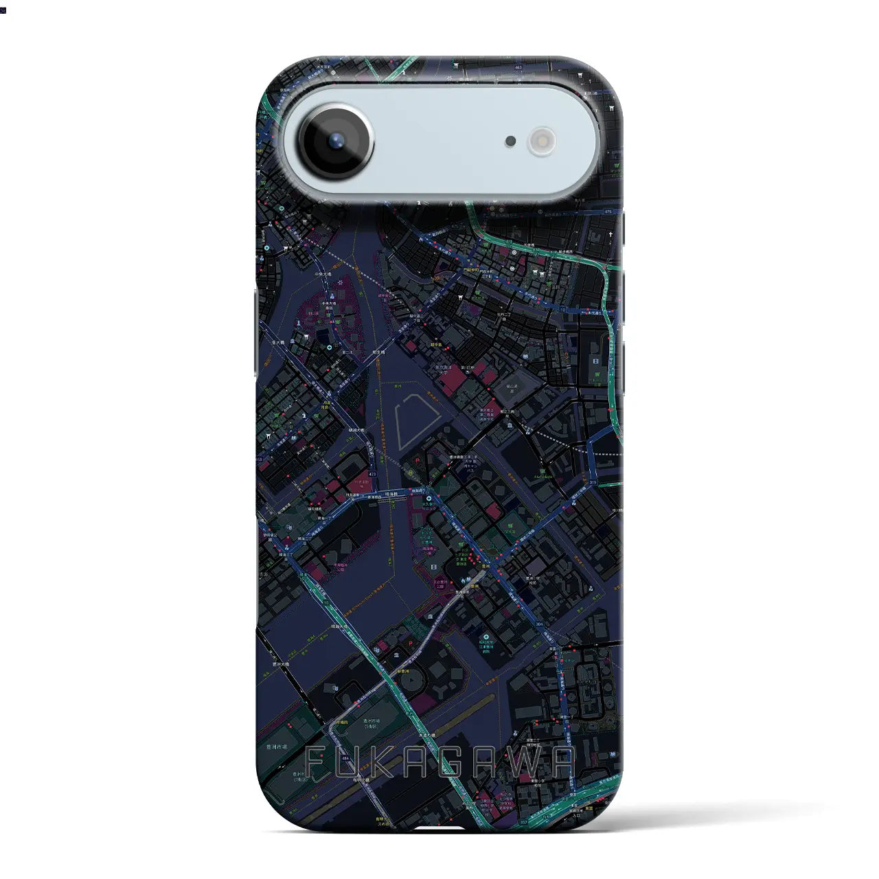 【深川(東京都)】地図柄iPhoneケース(バックカバータイプ)