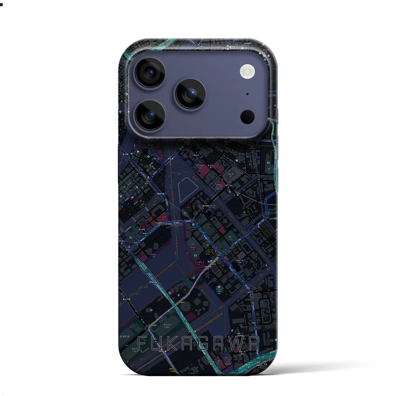 【深川(東京都)】地図柄iPhoneケース(バックカバータイプ)