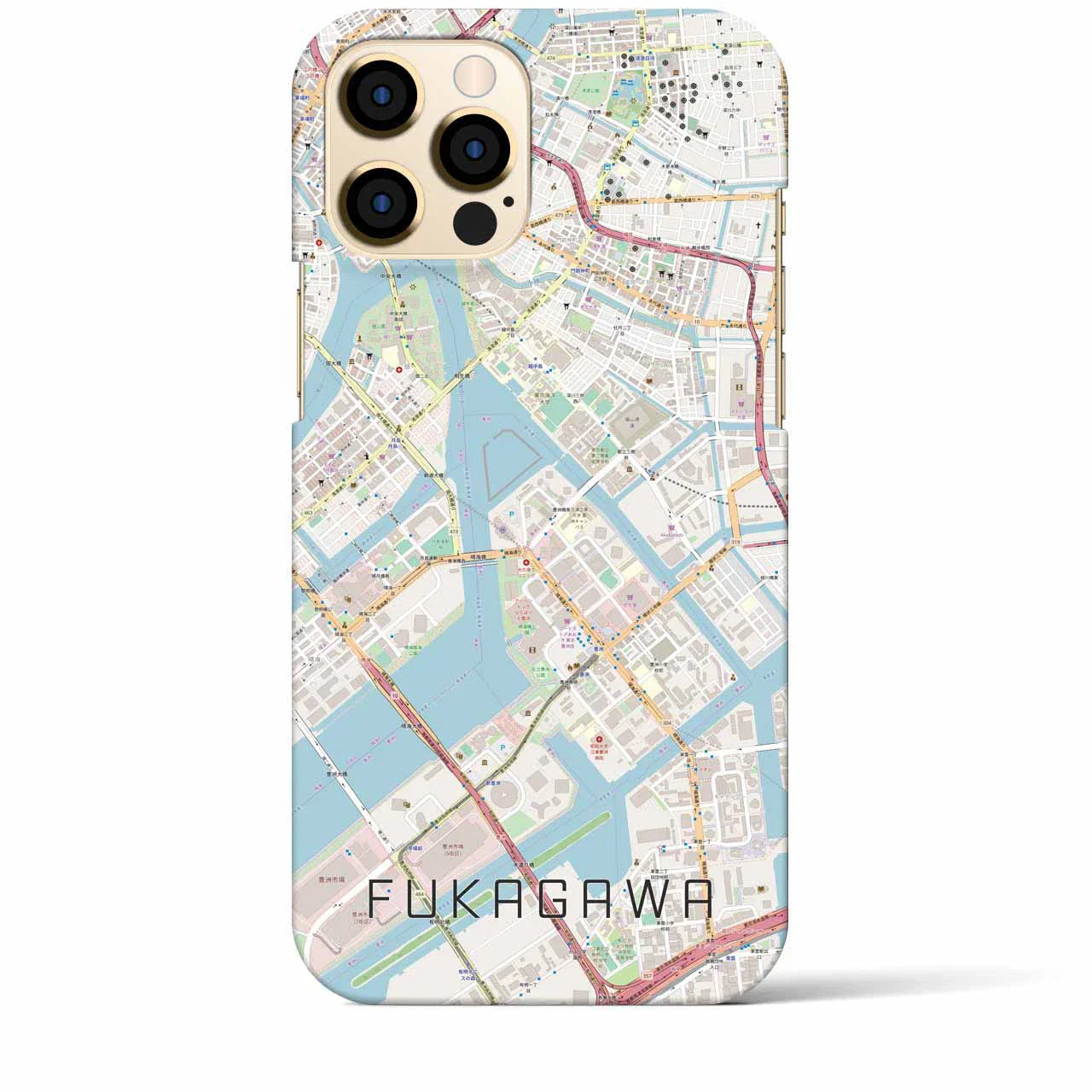 【深川(東京都)】地図柄iPhoneケース(バックカバータイプ)