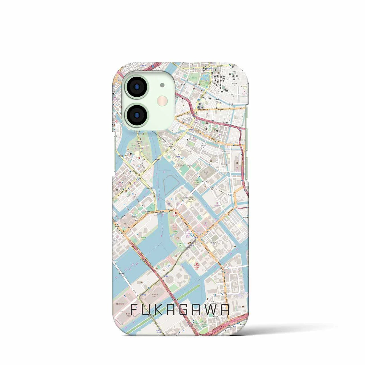 【深川(東京都)】地図柄iPhoneケース(バックカバータイプ)