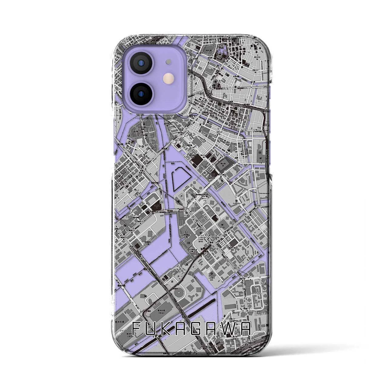 【深川(東京都)】地図柄iPhoneケース(クリアタイプ)
