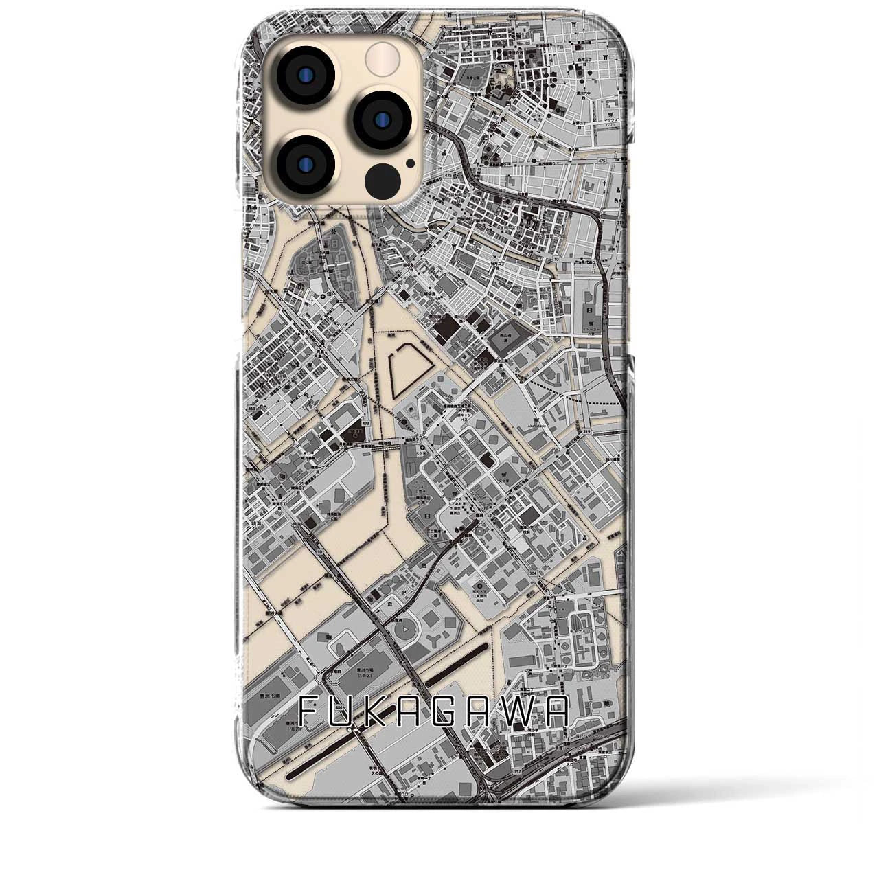 【深川(東京都)】地図柄iPhoneケース(クリアタイプ)