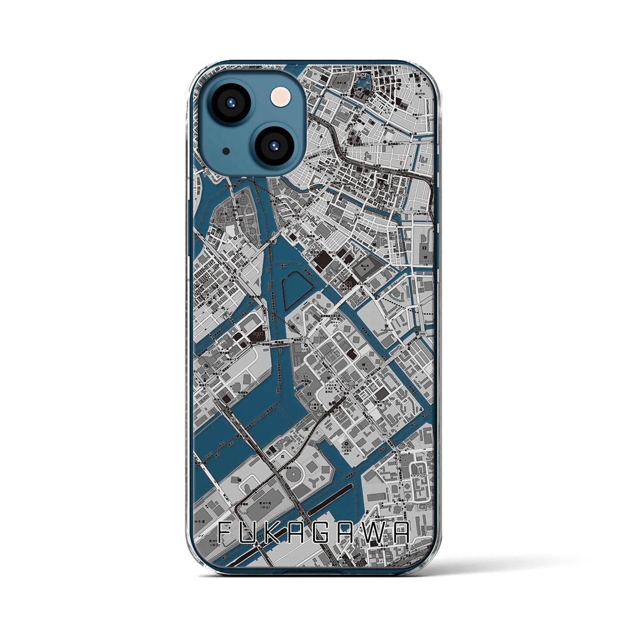 【深川(東京都)】地図柄iPhoneケース(クリアタイプ)