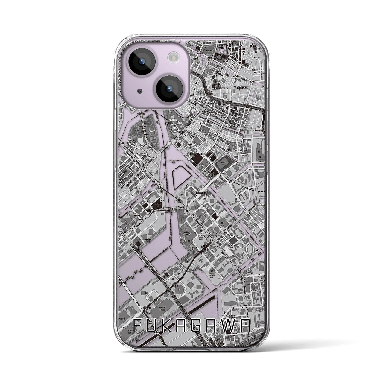 【深川(東京都)】地図柄iPhoneケース(クリアタイプ)