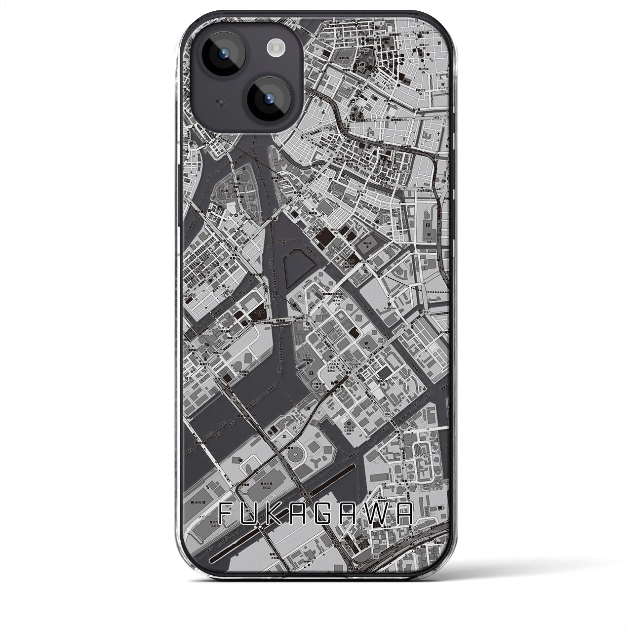【深川(東京都)】地図柄iPhoneケース(クリアタイプ)