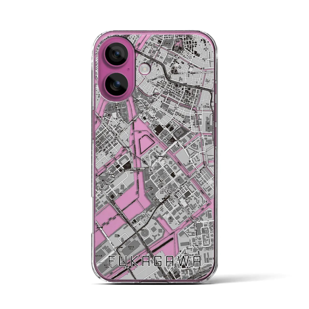 【深川(東京都)】地図柄iPhoneケース(クリアタイプ)