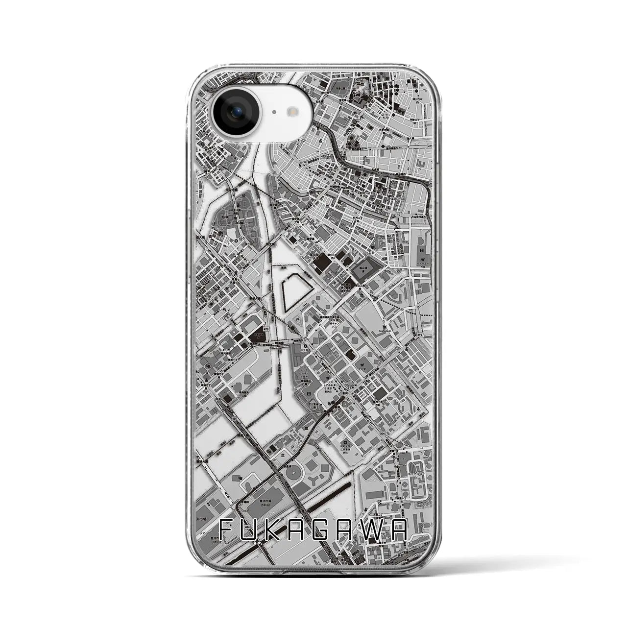 【深川(東京都)】地図柄iPhoneケース(クリアタイプ)