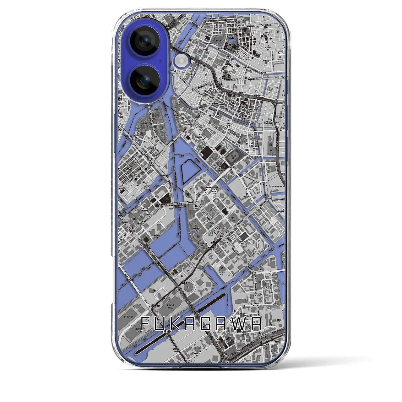 【深川(東京都)】地図柄iPhoneケース(クリアタイプ)