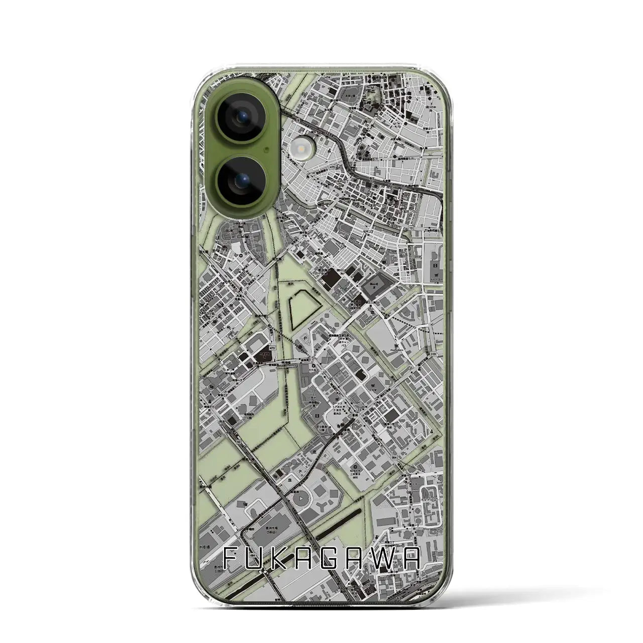 【深川(東京都)】地図柄iPhoneケース(クリアタイプ)