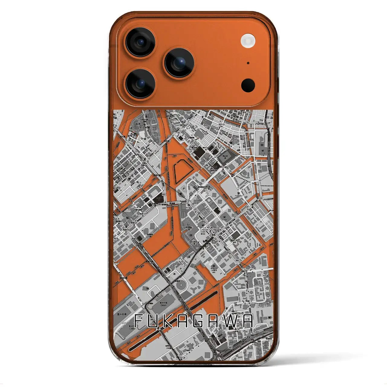 【深川(東京都)】地図柄iPhoneケース(クリアタイプ)