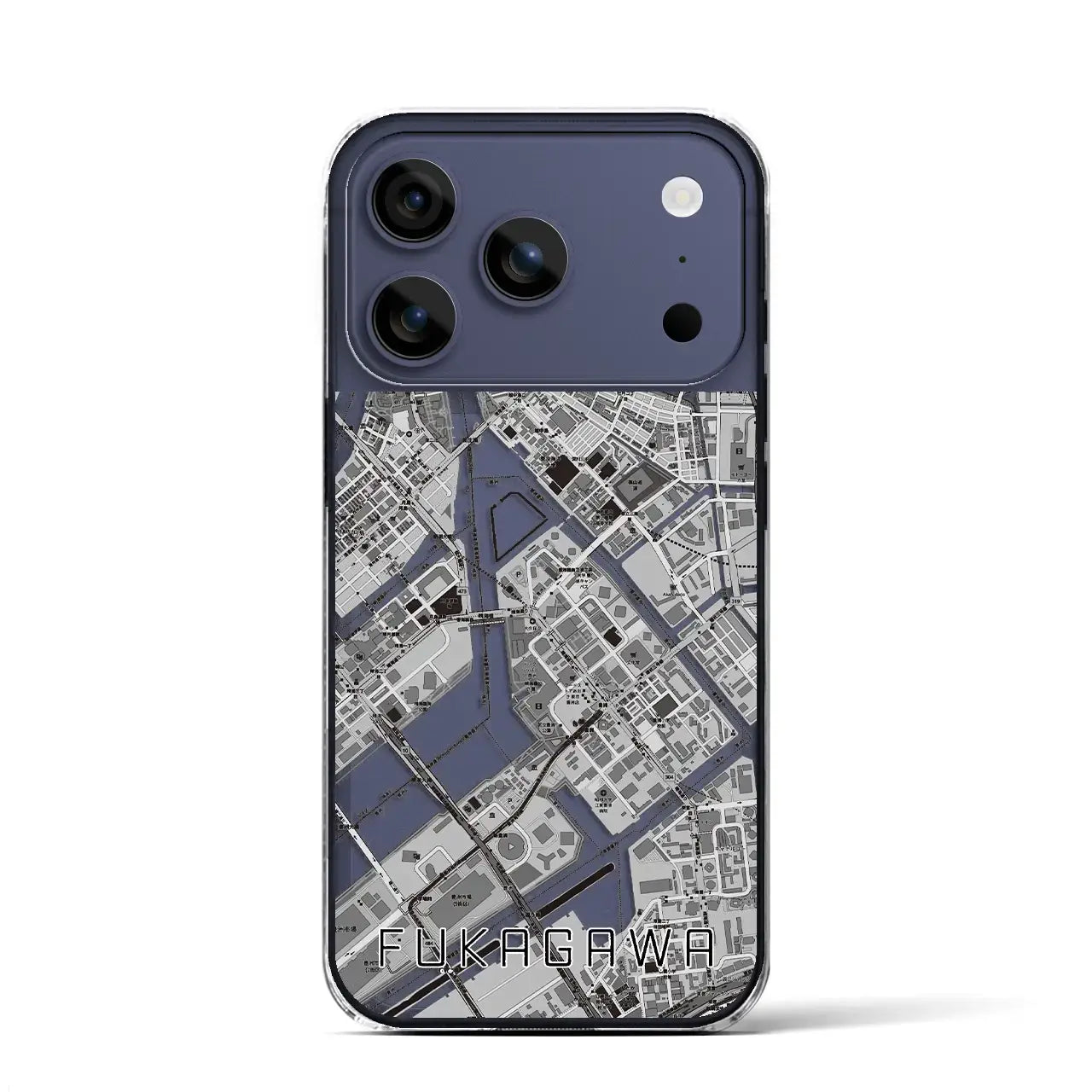 【深川(東京都)】地図柄iPhoneケース(クリアタイプ)