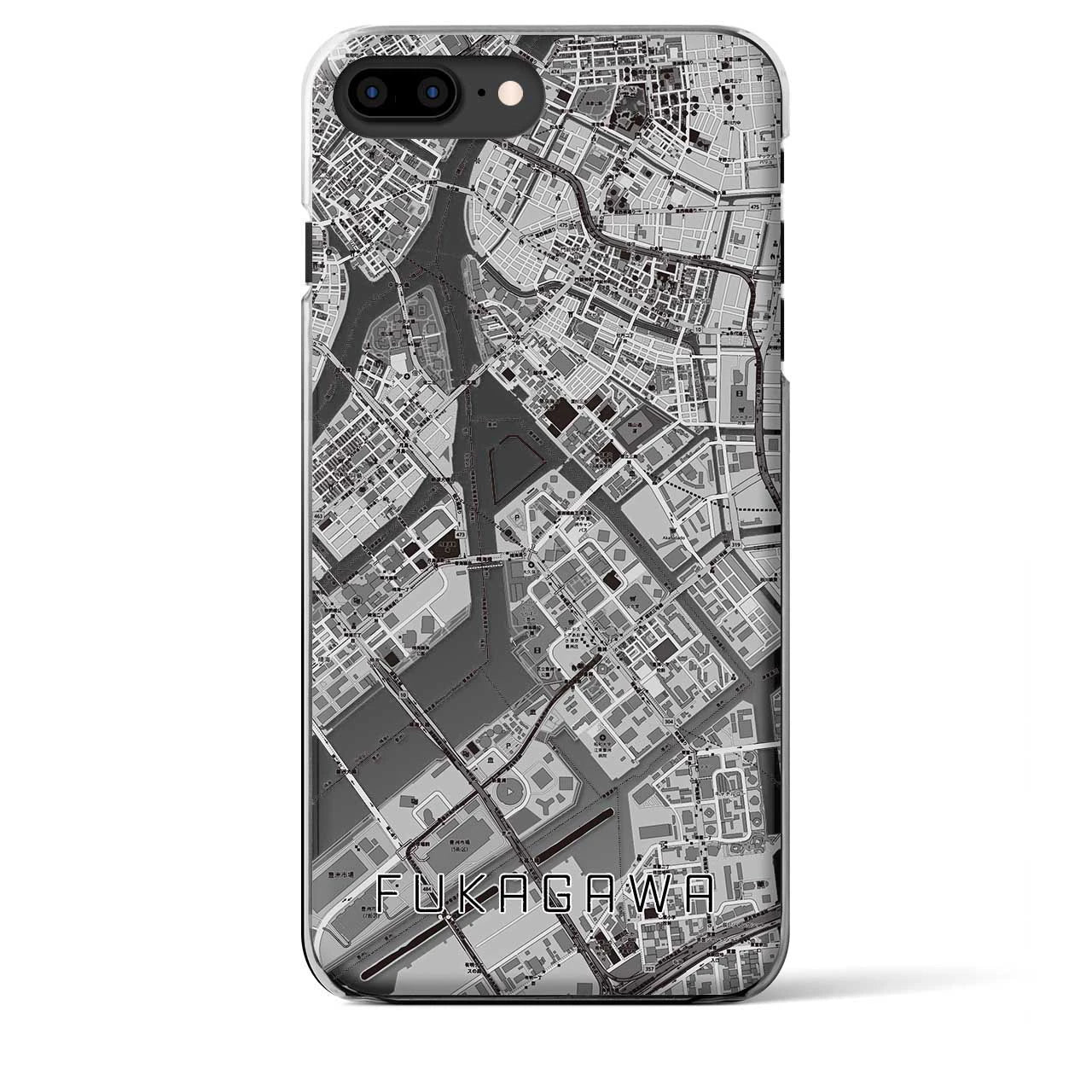 【深川(東京都)】地図柄iPhoneケース(クリアタイプ)