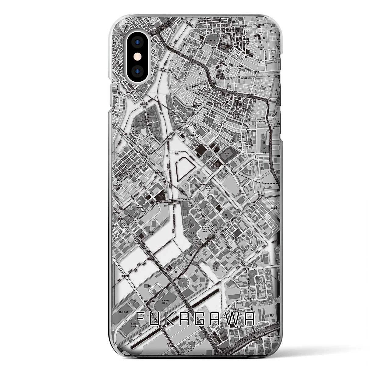 【深川(東京都)】地図柄iPhoneケース(クリアタイプ)