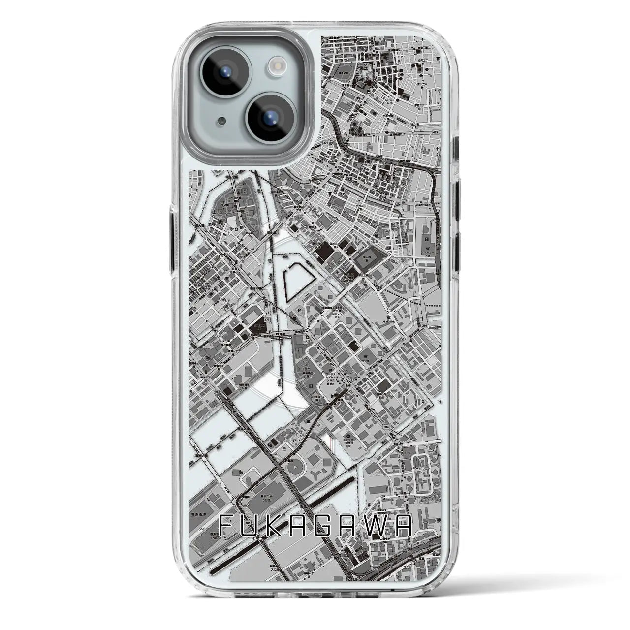 【深川(東京都)】地図柄iPhoneケース(MagSafeタイプ)