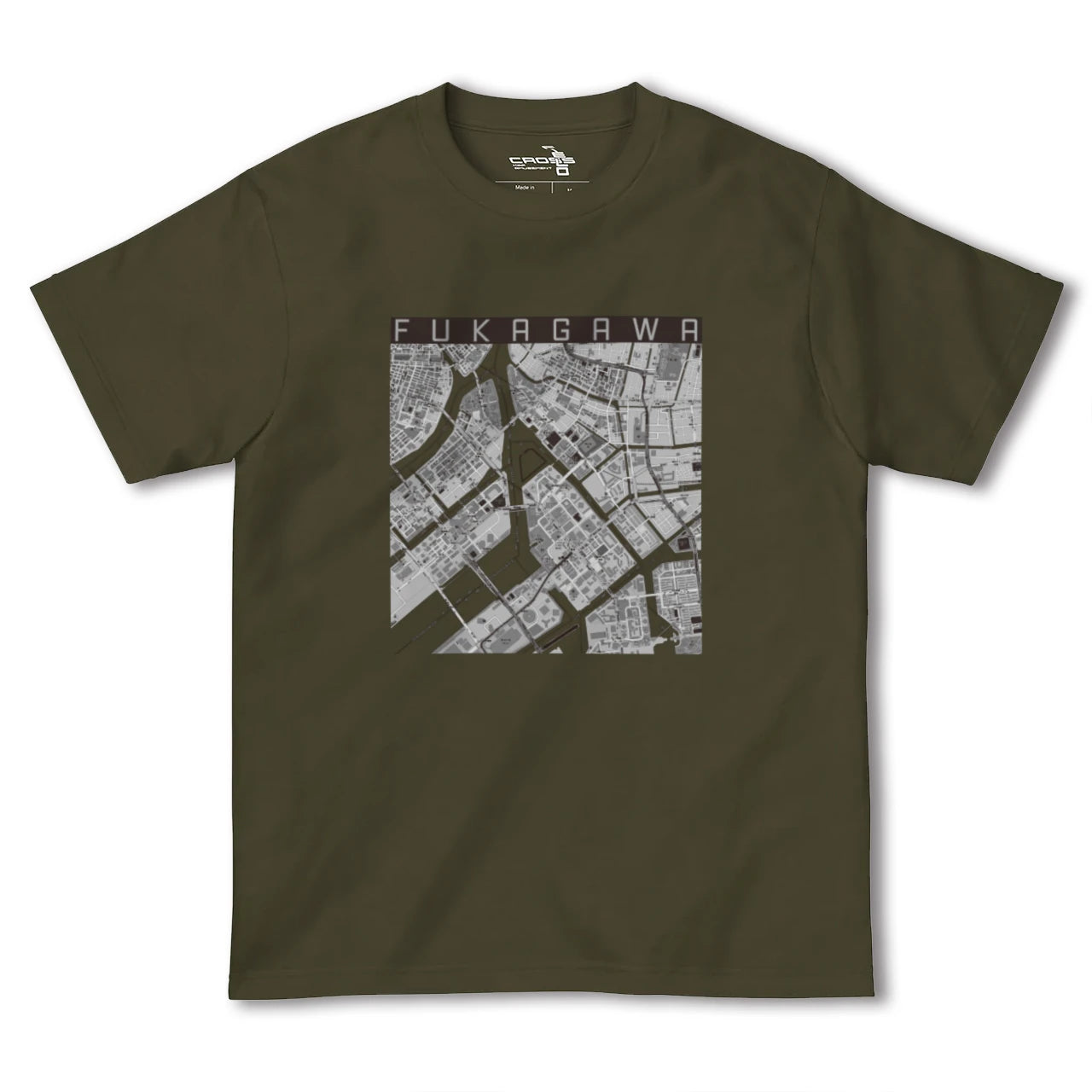 【深川(東京都)】地図柄ヘビーウェイトTシャツ
