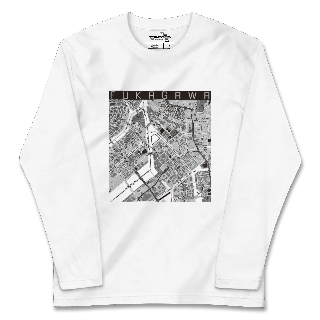 【深川(東京都)】地図柄ロングスリーブTシャツ