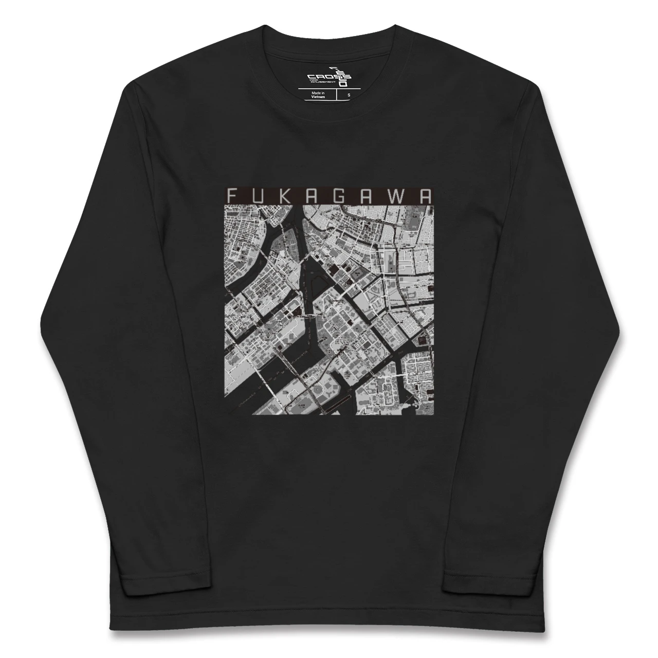 【深川(東京都)】地図柄ロングスリーブTシャツ