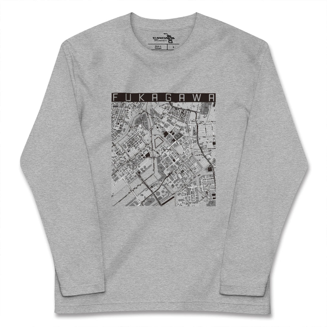 【深川(東京都)】地図柄ロングスリーブTシャツ