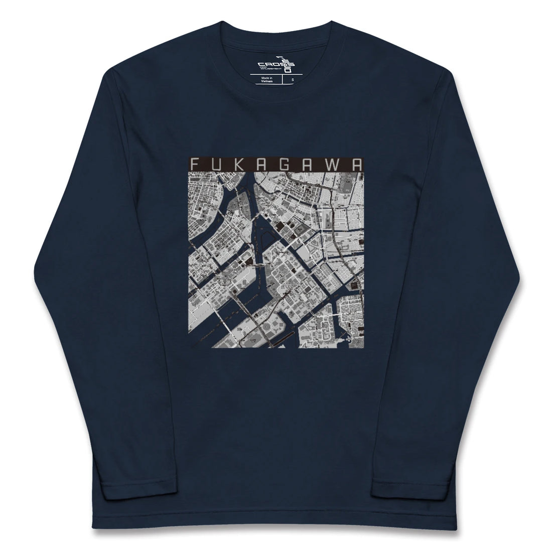 【深川(東京都)】地図柄ロングスリーブTシャツ