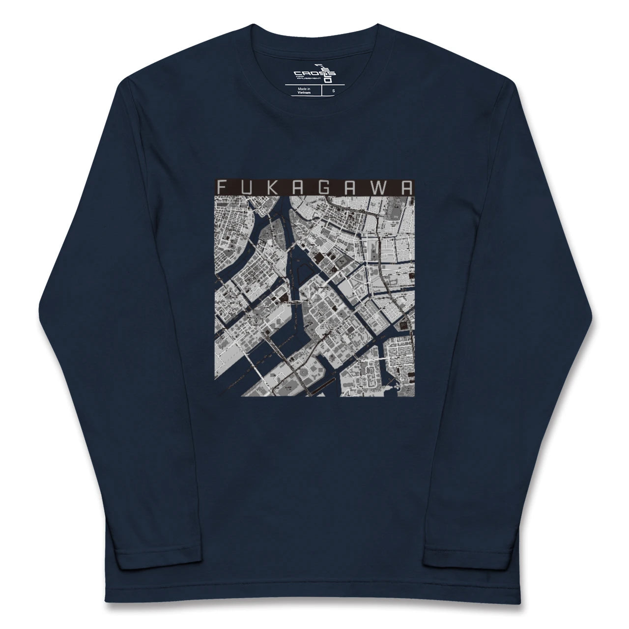 【深川(東京都)】地図柄ロングスリーブTシャツ
