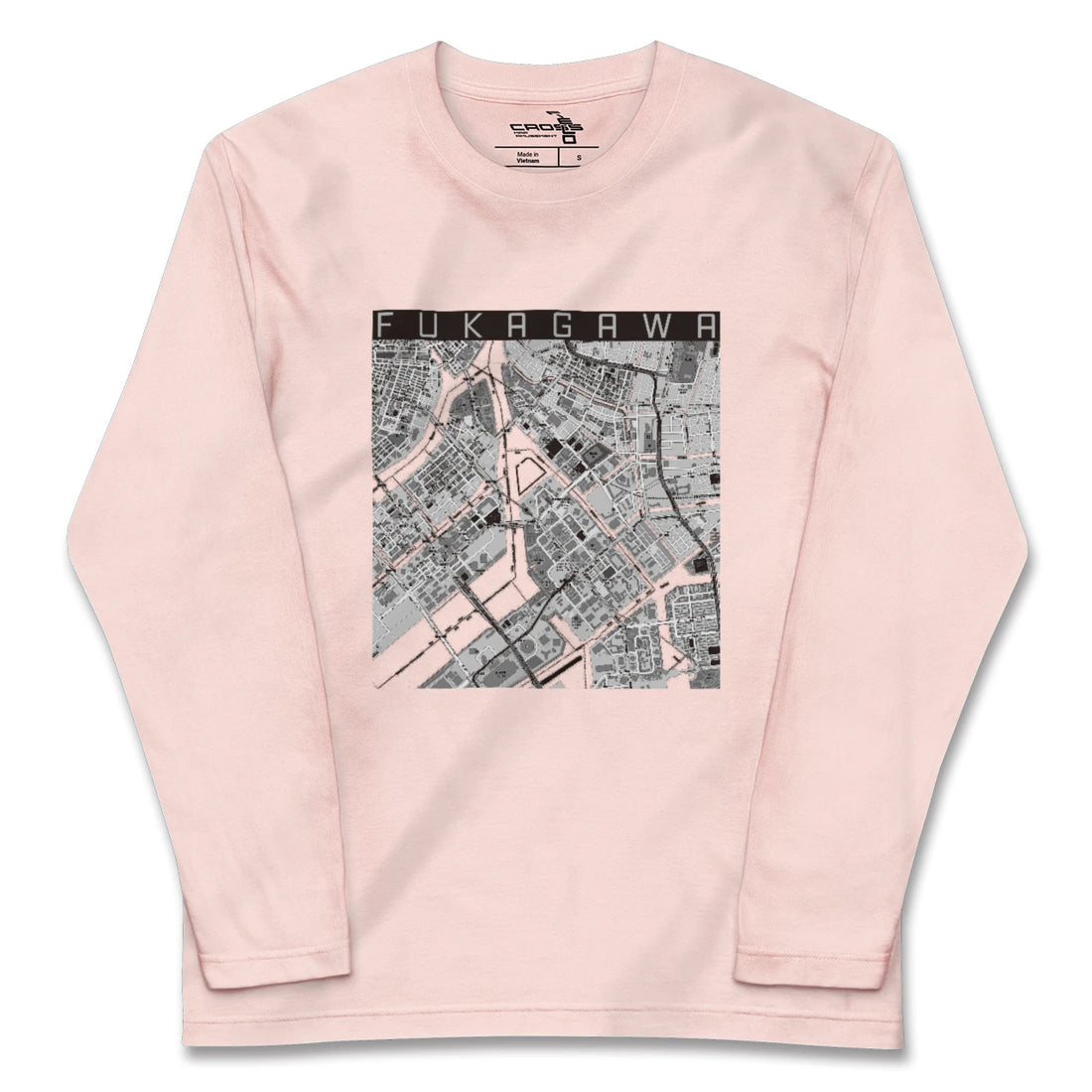 【深川(東京都)】地図柄ロングスリーブTシャツ