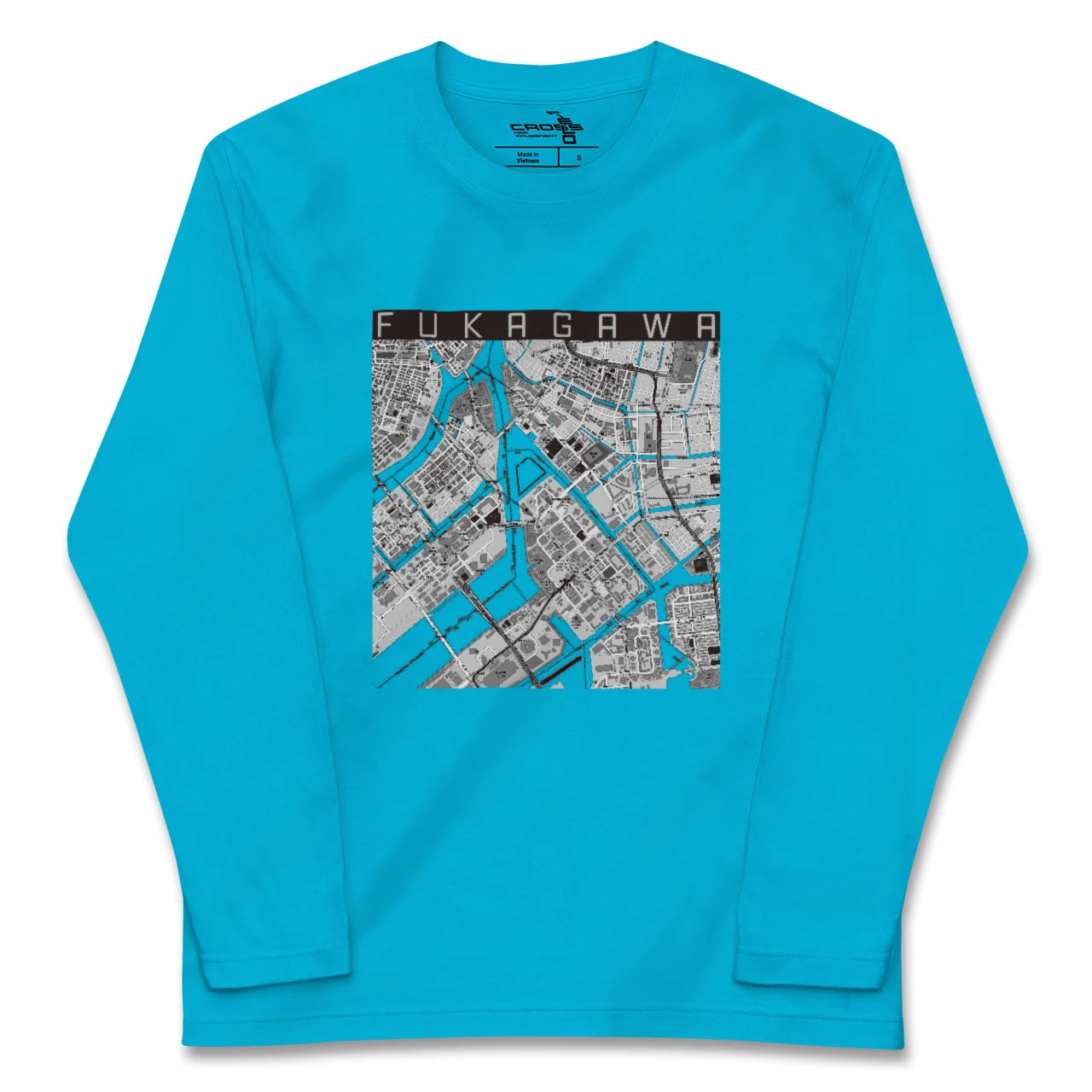【深川(東京都)】地図柄ロングスリーブTシャツ