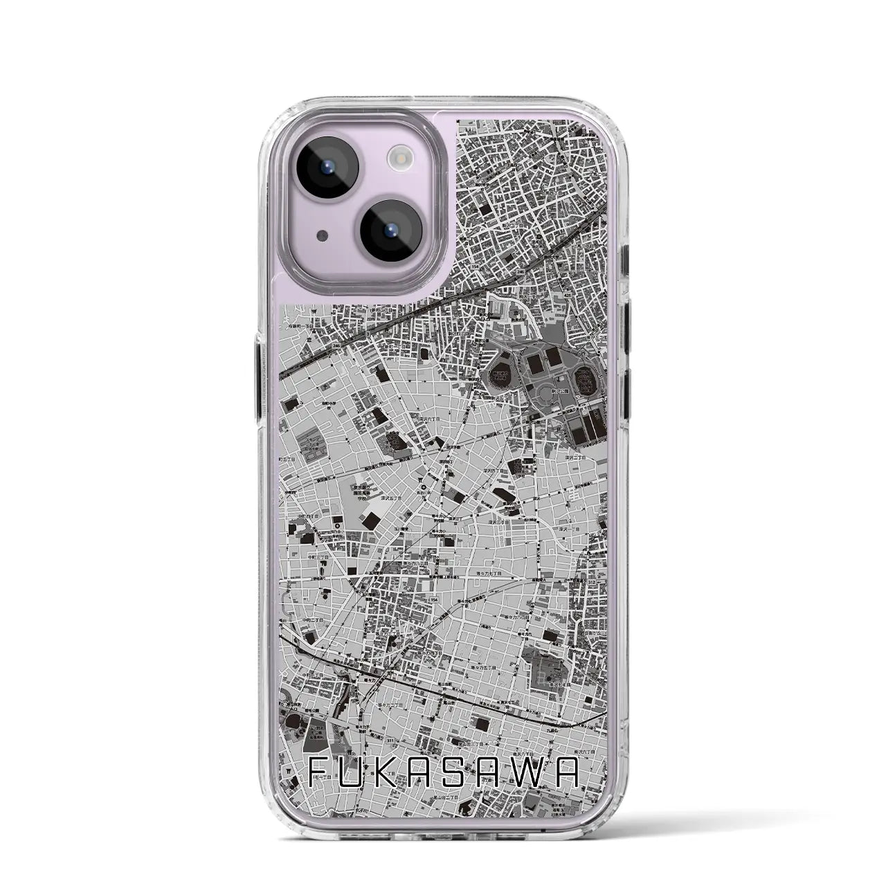 【深沢(東京都)】地図柄iPhoneケース(MagSafeタイプ)