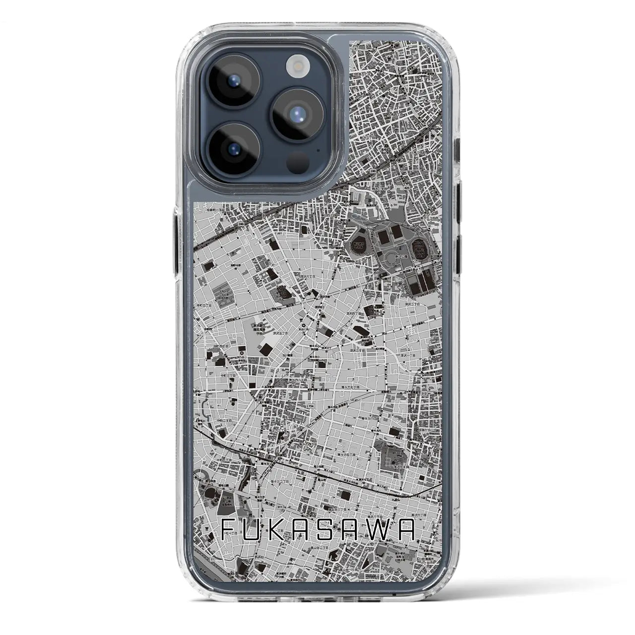 【深沢(東京都)】地図柄iPhoneケース(MagSafeタイプ)