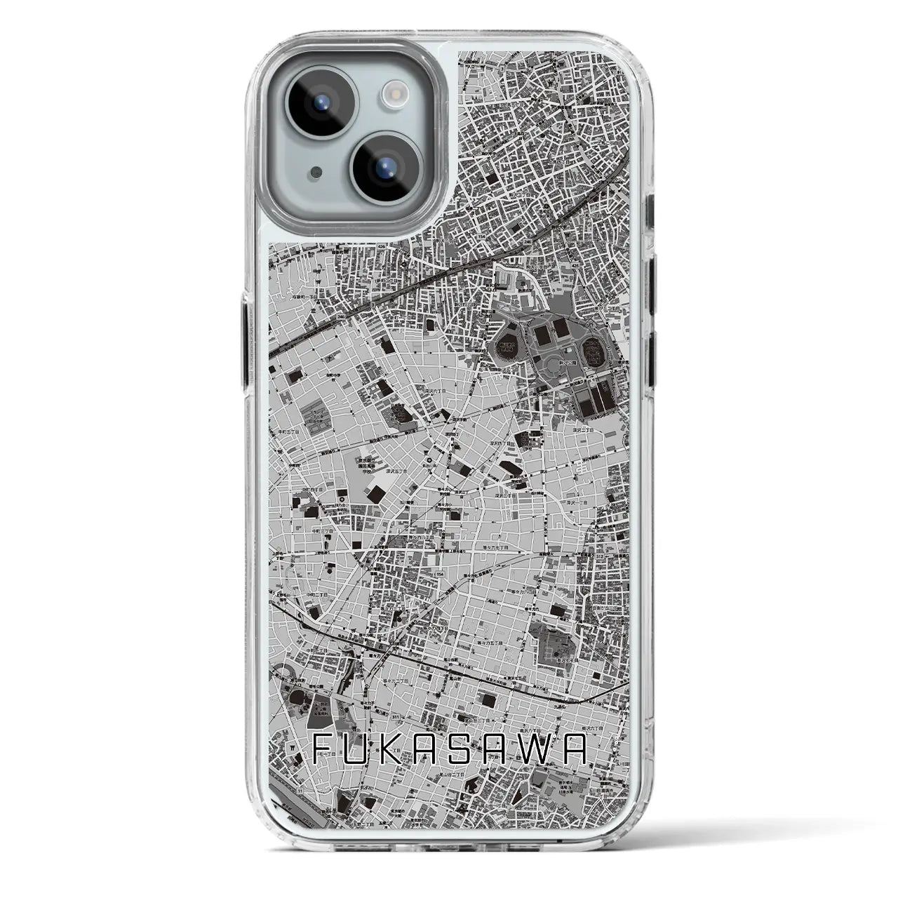 【深沢(東京都)】地図柄iPhoneケース(MagSafeタイプ)