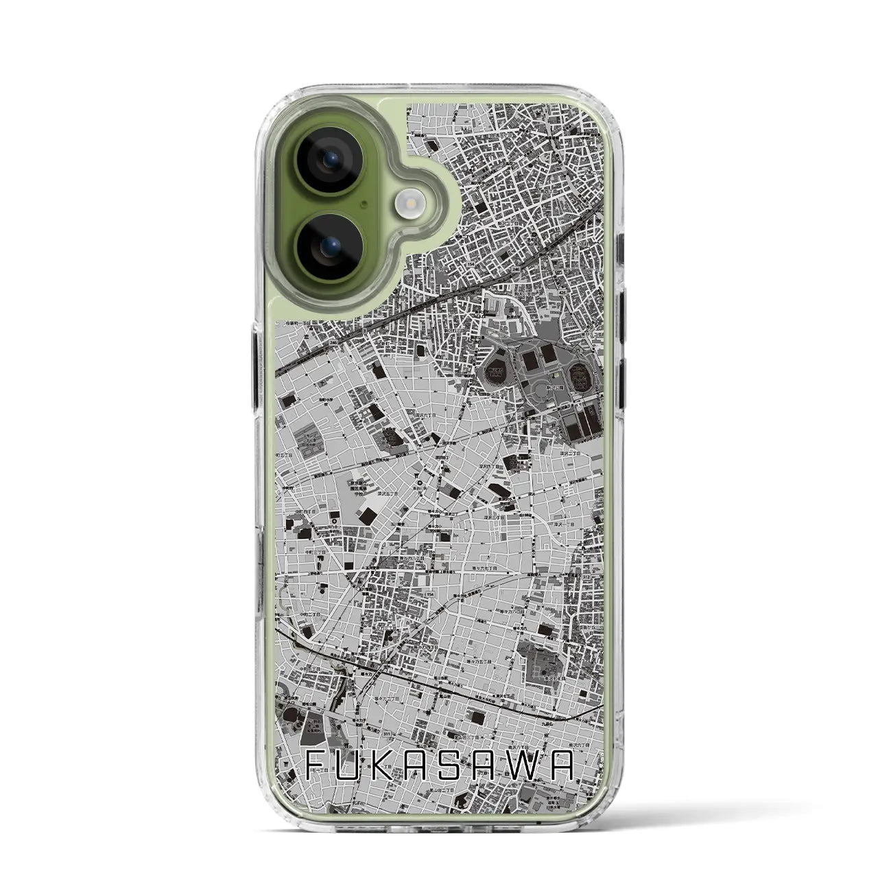 【深沢(東京都)】地図柄iPhoneケース(MagSafeタイプ)