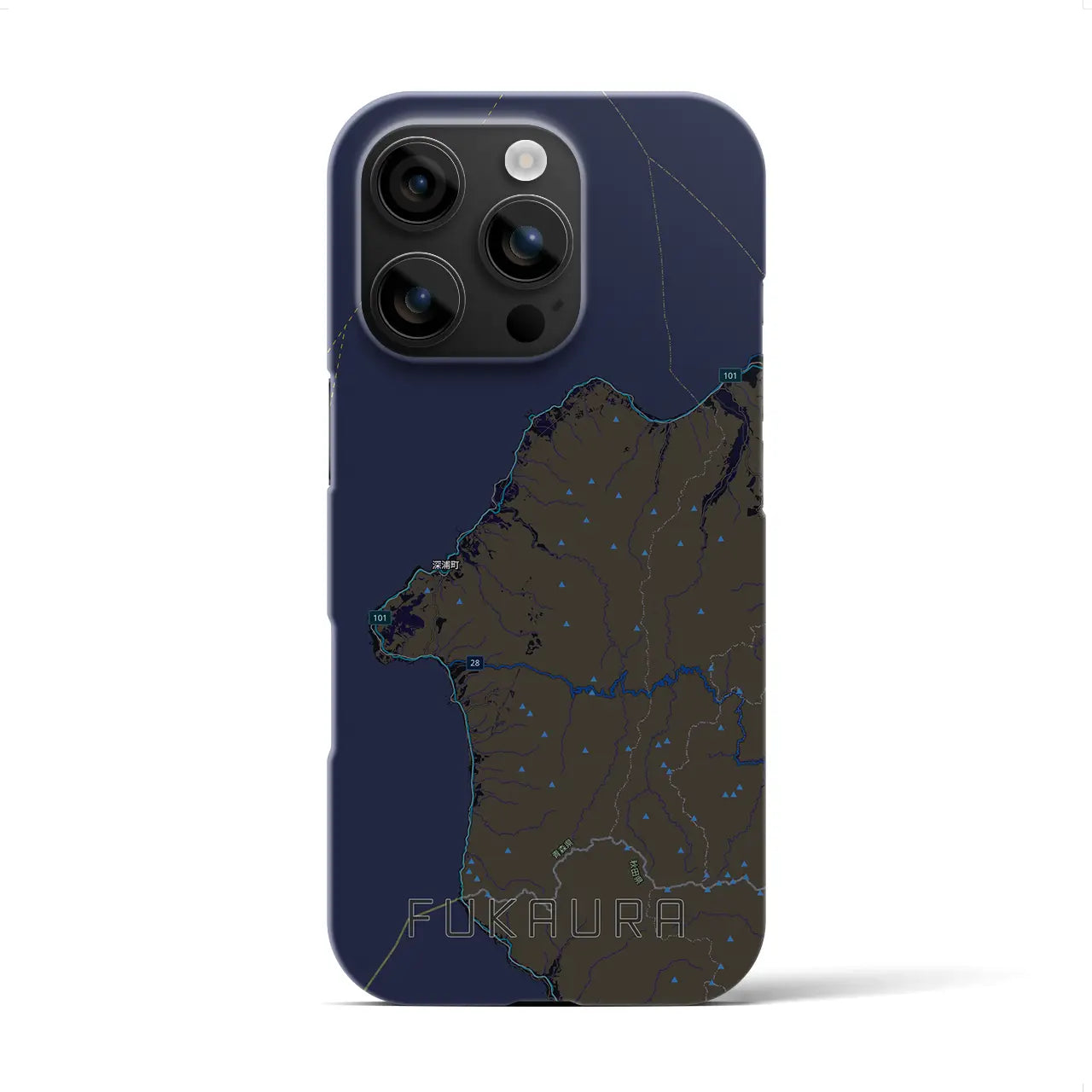 【深浦(青森県)】地図柄iPhoneケース(バックカバータイプ)