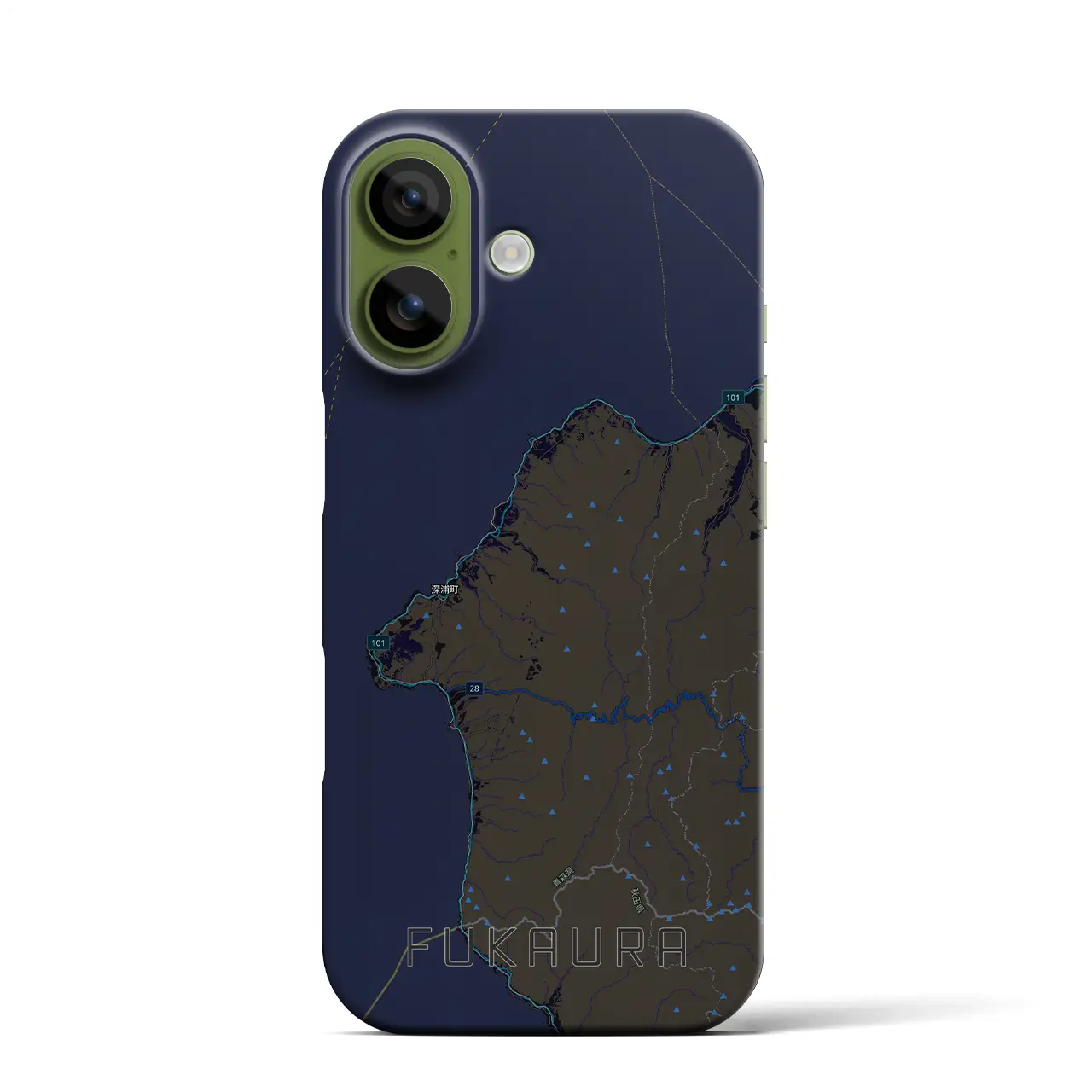 【深浦(青森県)】地図柄iPhoneケース(バックカバータイプ)