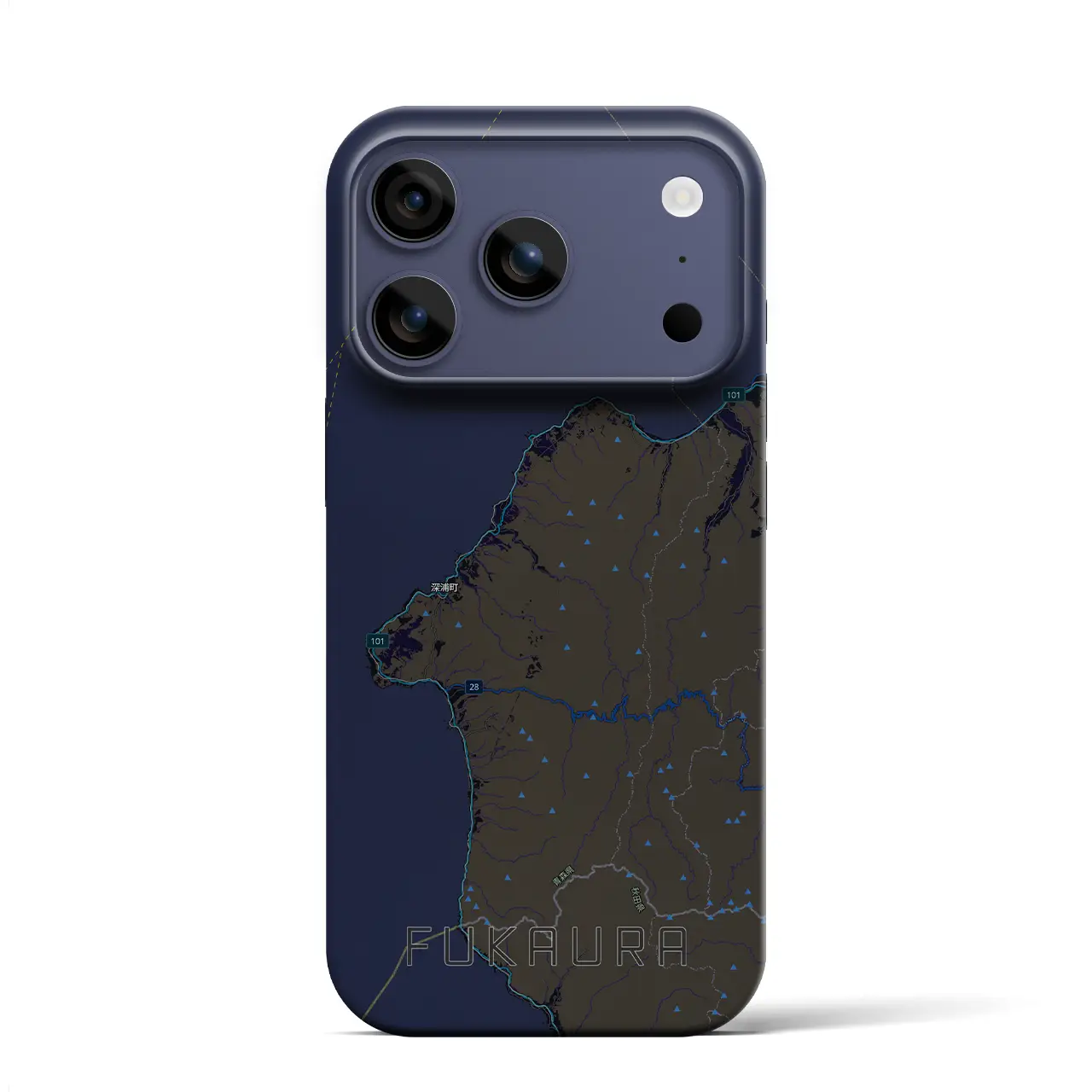 【深浦(青森県)】地図柄iPhoneケース(バックカバータイプ)