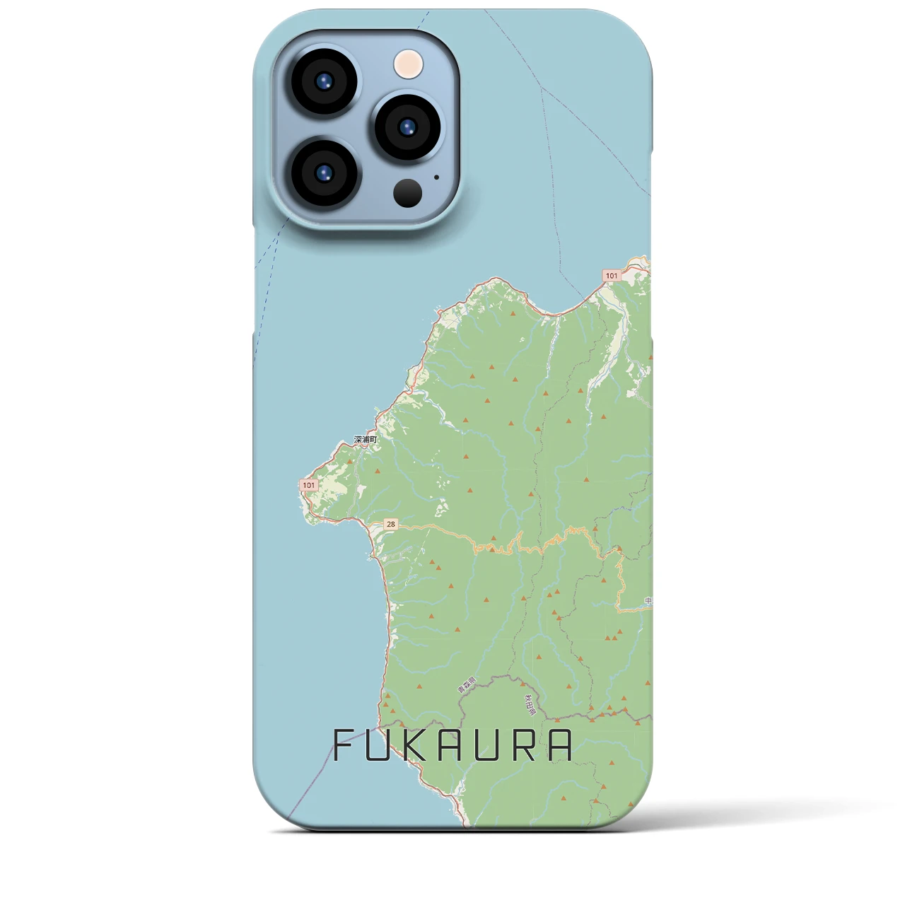【深浦(青森県)】地図柄iPhoneケース(バックカバータイプ)