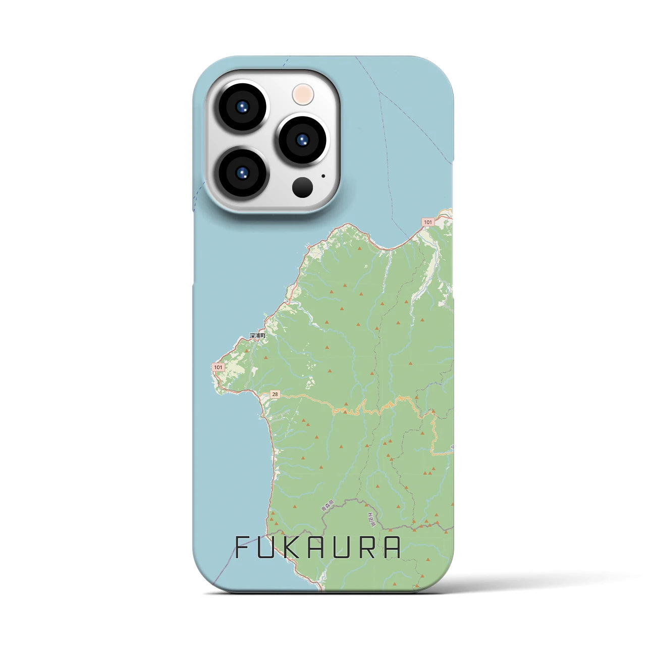 【深浦(青森県)】地図柄iPhoneケース(バックカバータイプ)