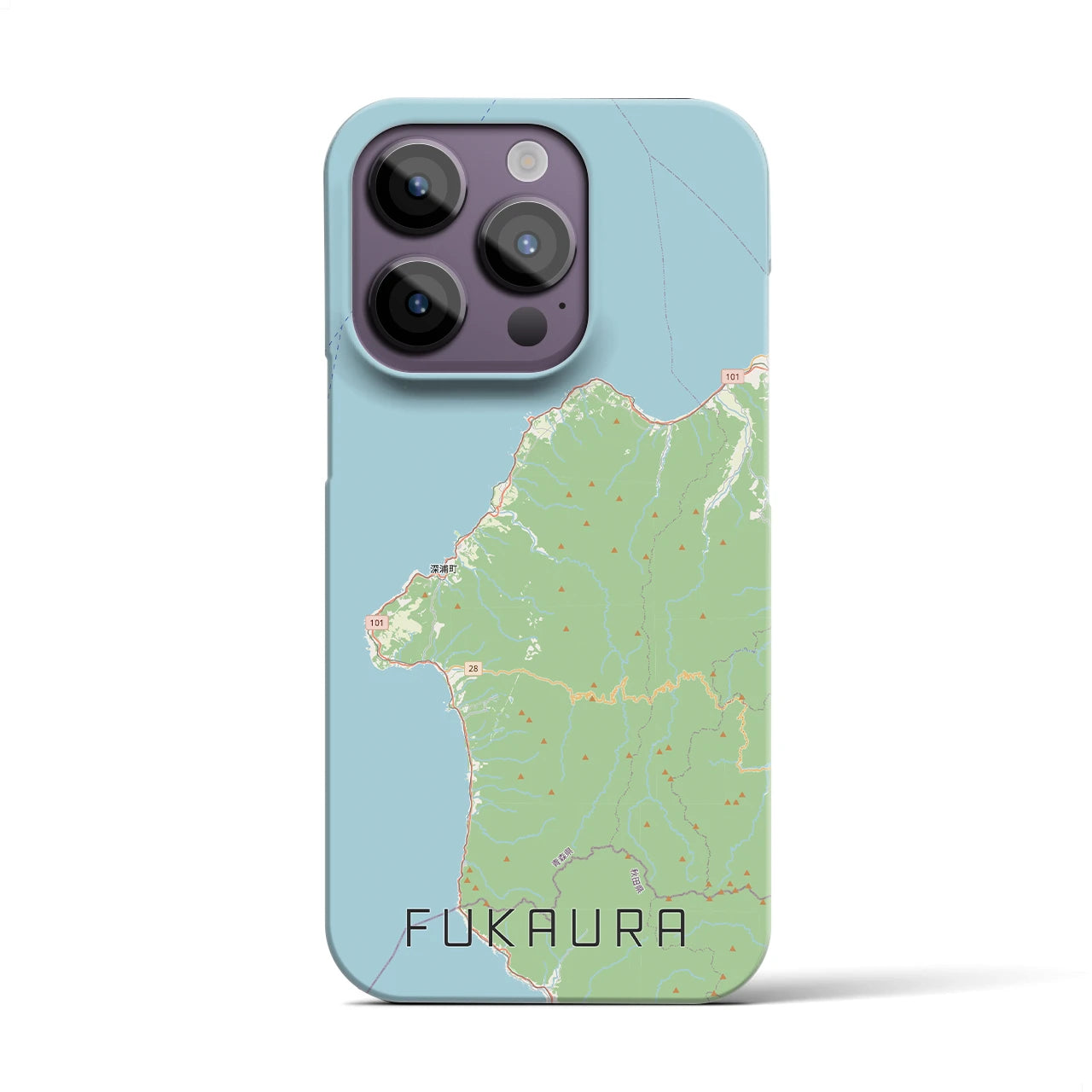 【深浦(青森県)】地図柄iPhoneケース(バックカバータイプ)