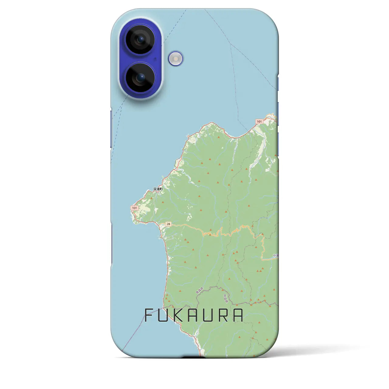 【深浦(青森県)】地図柄iPhoneケース(バックカバータイプ)